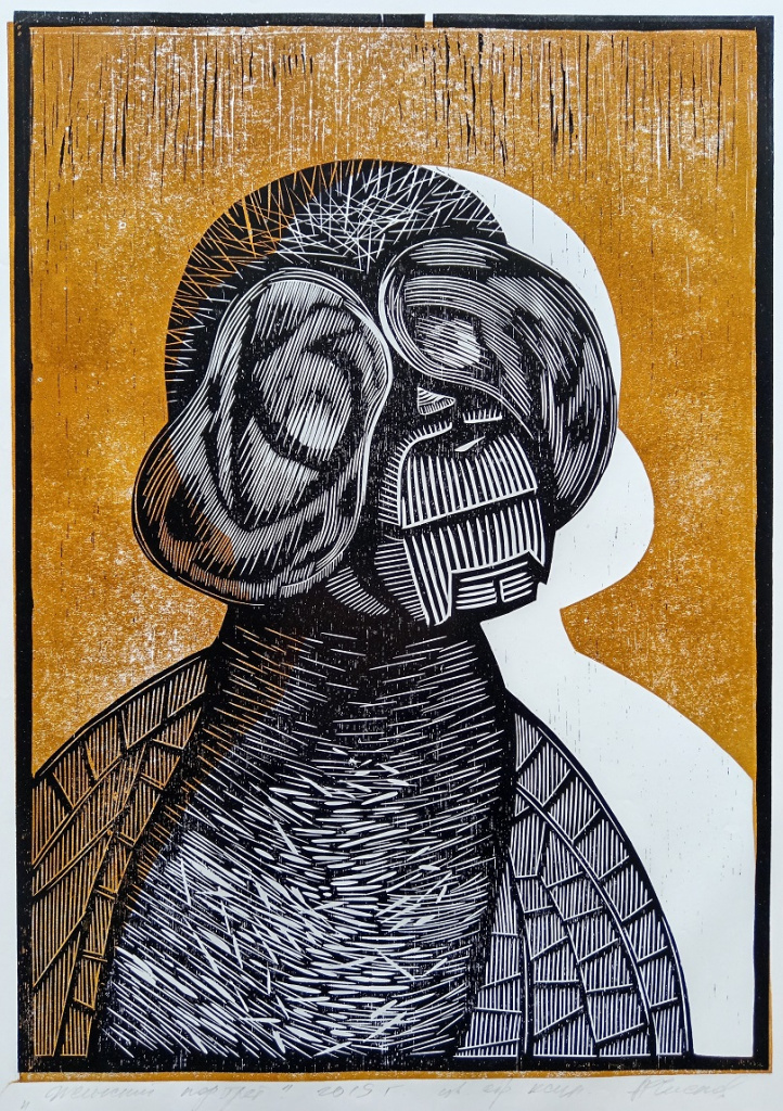 3-1. Женский портрет. Стрекоза. 2019. Цв. обр. ксил. 70×50.jpg