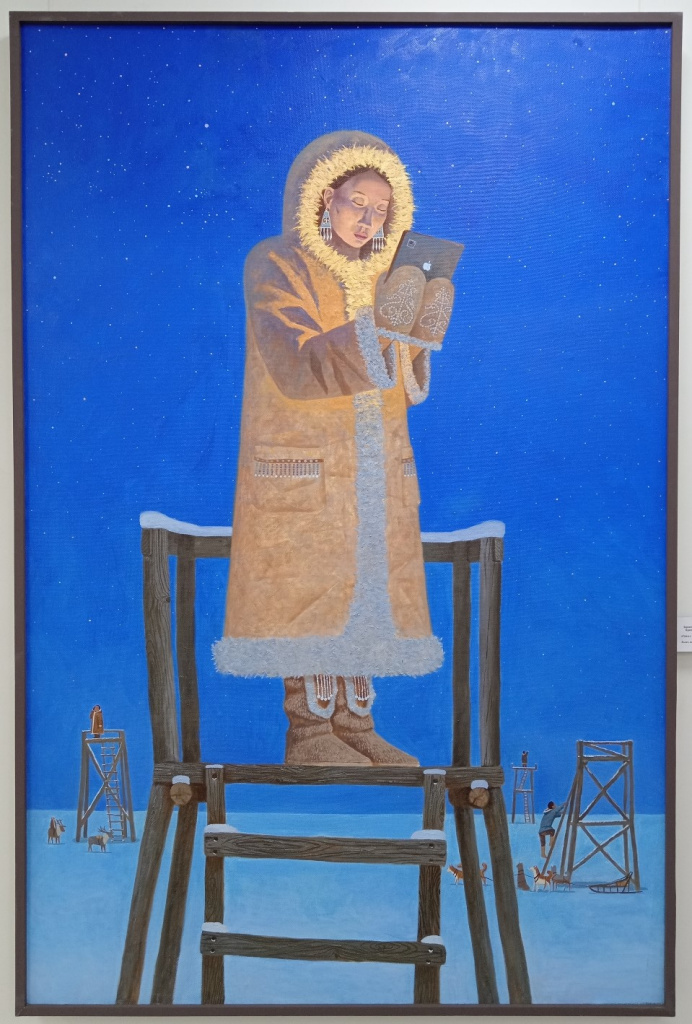 Связь с космосом. 2022 (2023). Холст, масло. 200×136-.jpg