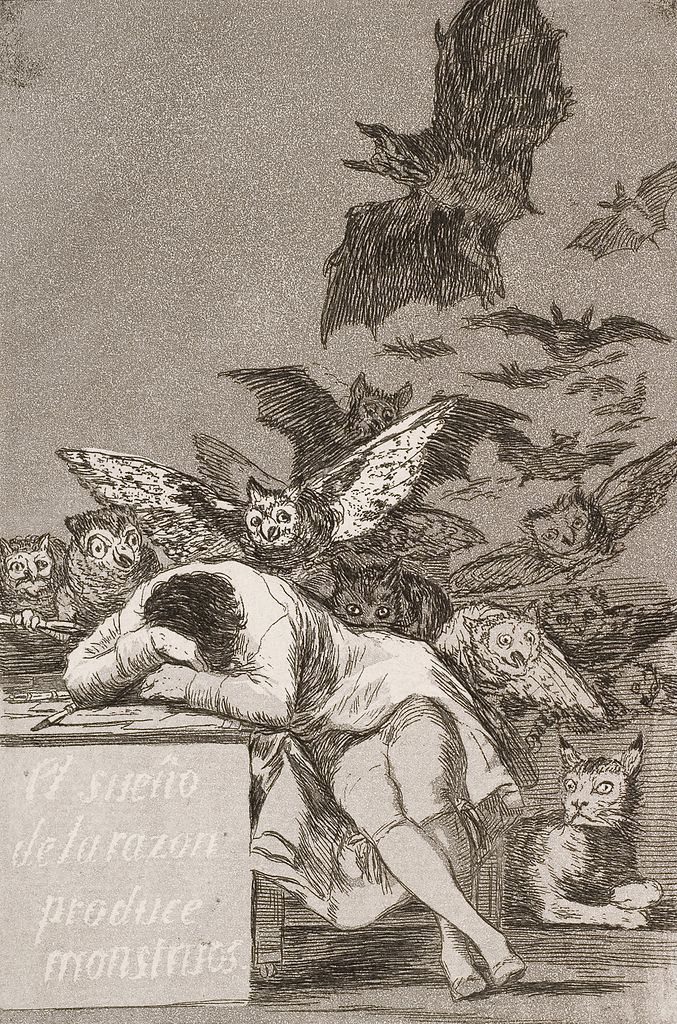 3. Сон разума рождает чудовищ. 1797. Металл, офорт, акватинта, сухая игла. 21,5×15 (Гугл--).jpg