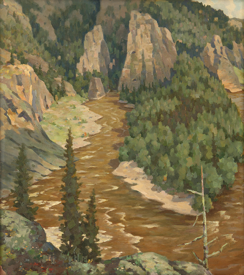 14-3. Бирюса.1960. Холст, масло. 75×96. КХМ.JPG